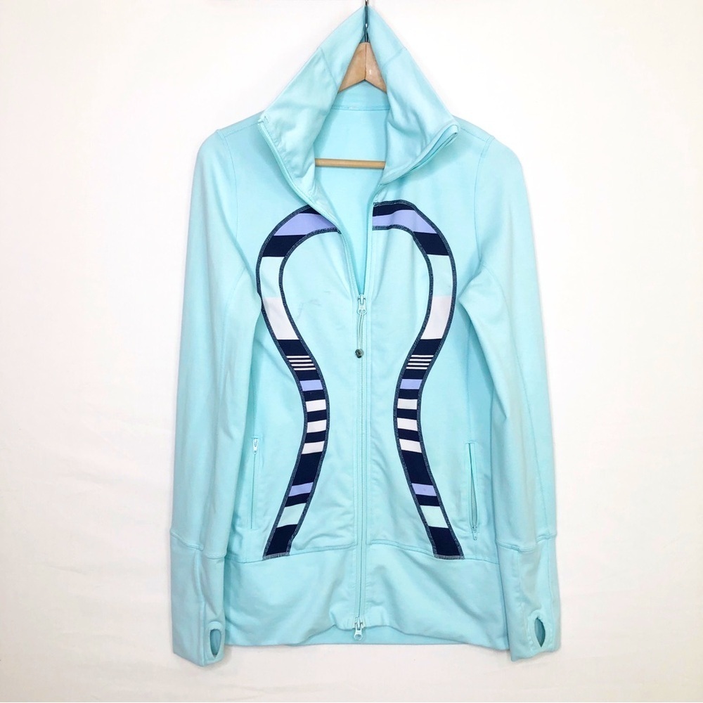 Lululemon In Stride Heathered Aquamarine Jacket - Picture 11 of 11